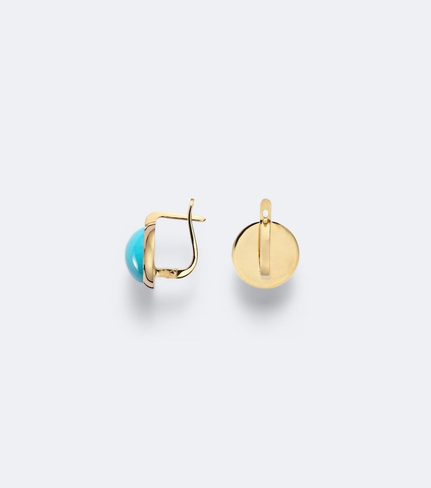 Boucles d’oreilles Blue Eye en or 14 ct et turquoise - Ileana Makri - Modalova