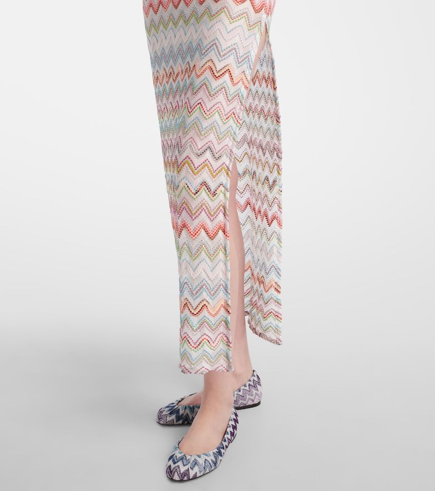 Robe longue en crochet à motif zigzag - Missoni - Modalova
