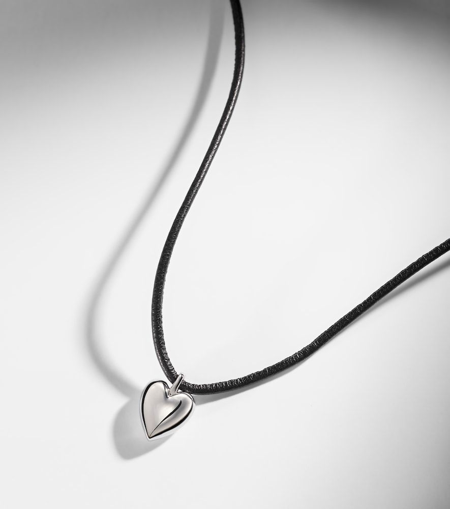 Collier Puffy Heart en plaqué argent - Jennifer Fisher - Modalova