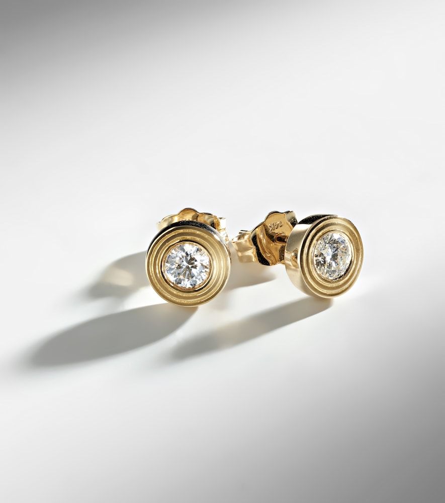 Boucles d'oreilles Fluted en or 14 ct - Sydney Evan - Modalova