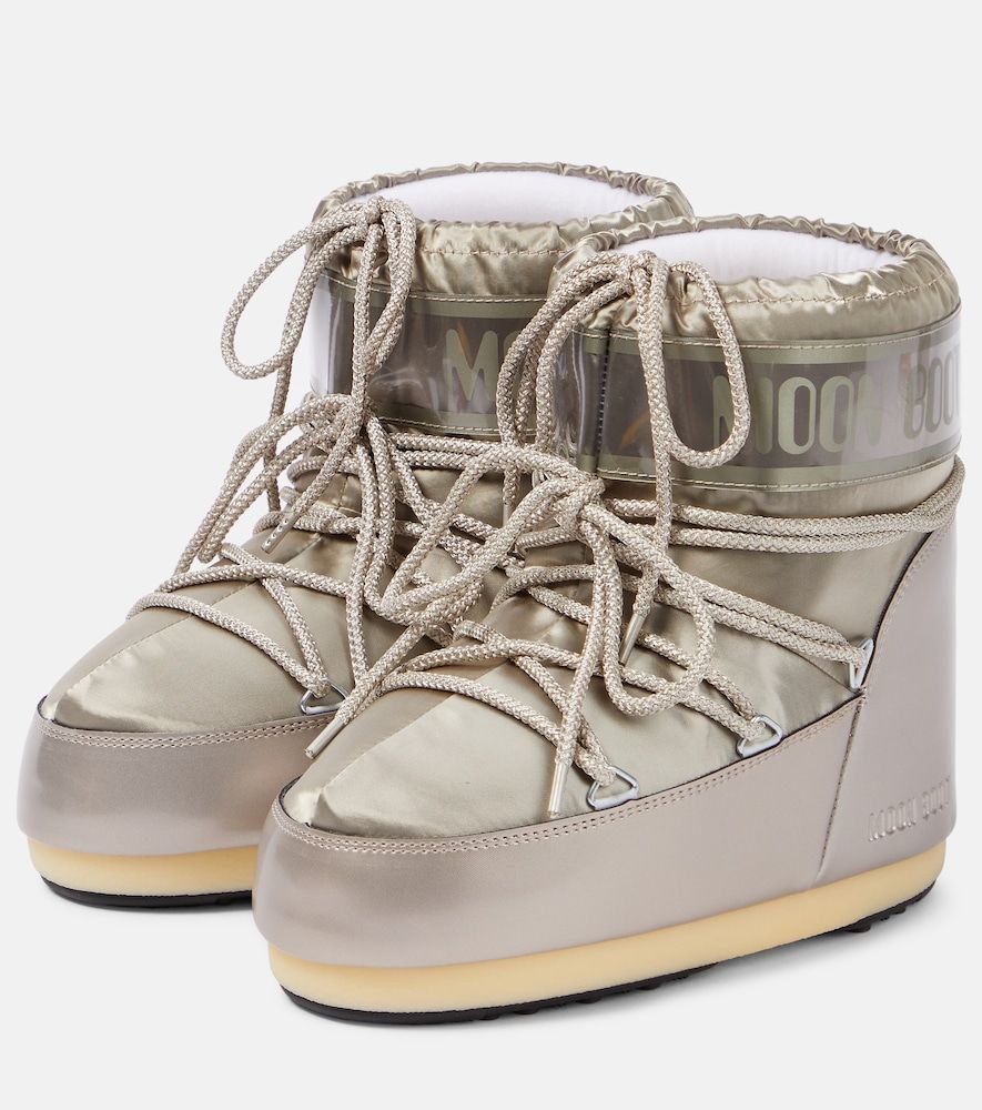 Bottines après-ski Icon Low Glance en satin - Moon Boot - Modalova
