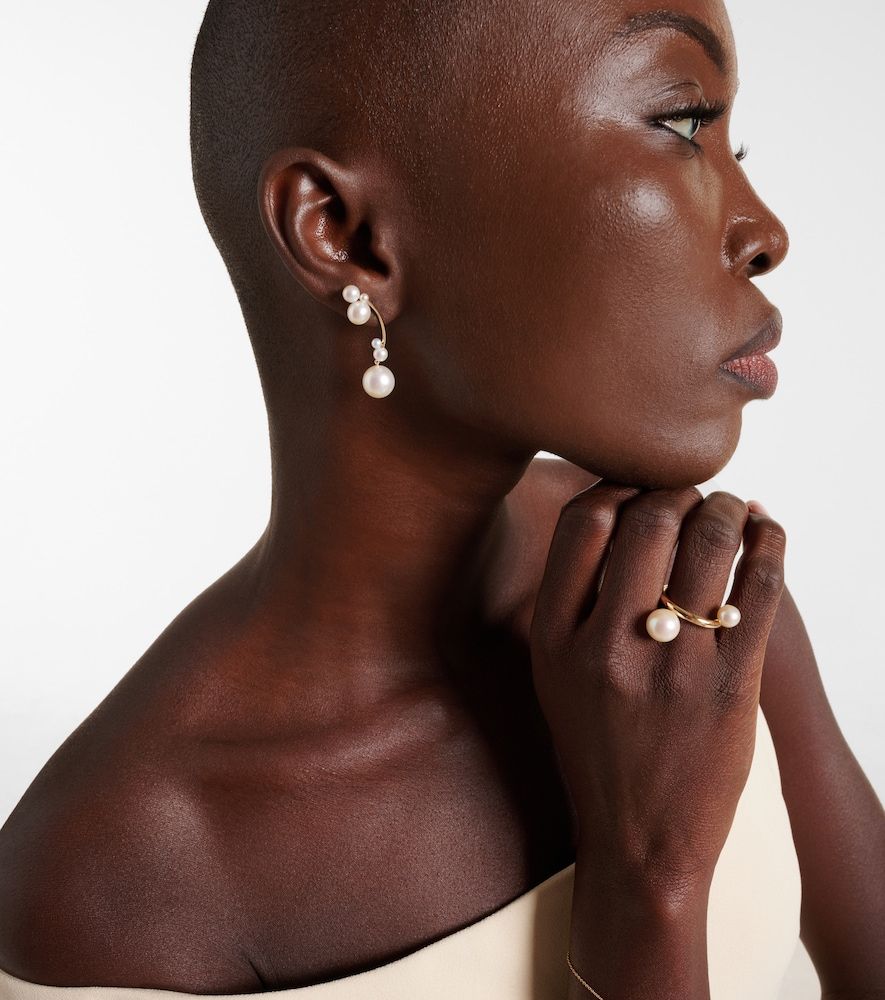 Boucles d'oreilles Grand Stella en or 14 ct et perles - Sophie Bille Brahe - Modalova