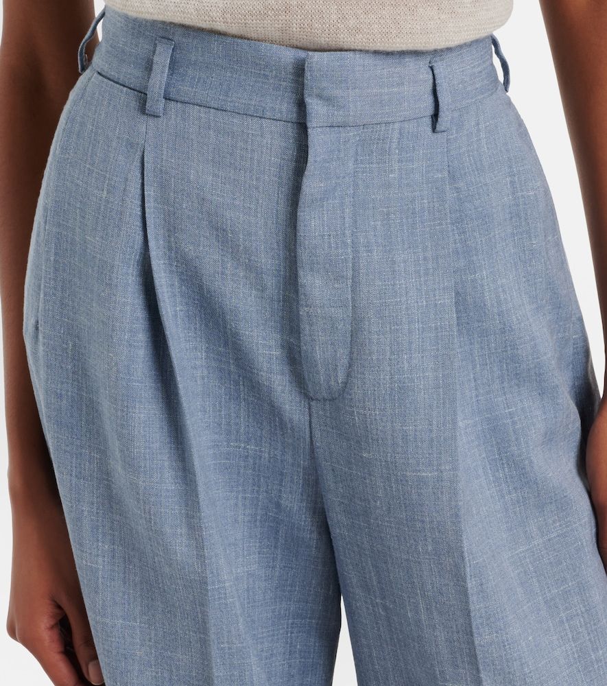 Pantalon Hector en laine, soie et lin - Loro Piana - Modalova