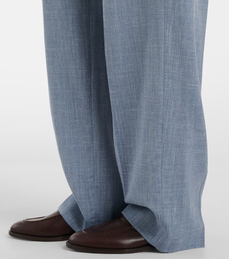 Pantalon Hector en laine, soie et lin - Loro Piana - Modalova