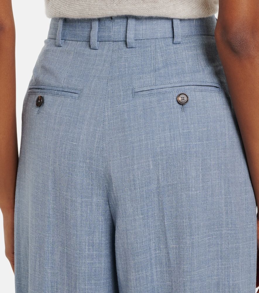 Pantalon Hector en laine, soie et lin - Loro Piana - Modalova