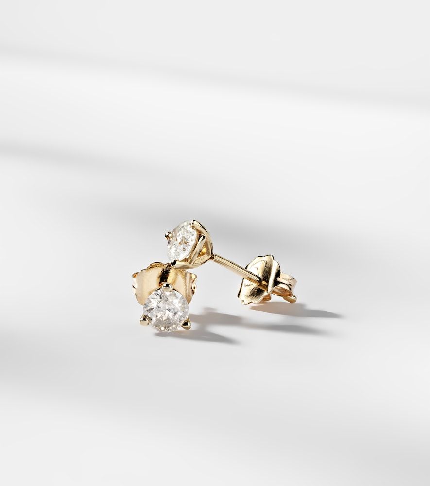Boucles d'oreilles en or 14 ct et diamants - Stone and Strand - Modalova