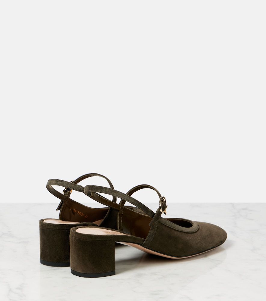Escarpins slingback en daim et cuir - Gianvito Rossi - Modalova