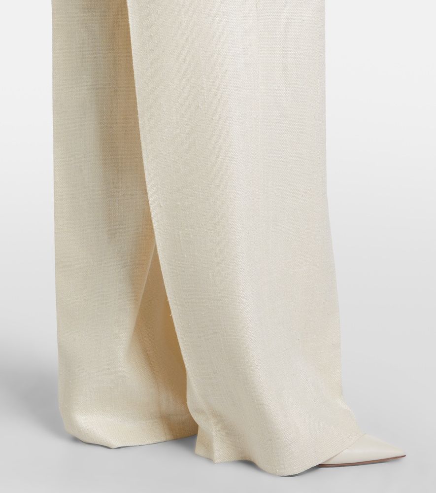 Pantalon ample Norman en soie et laine à ceinture - Gabriela Hearst - Modalova