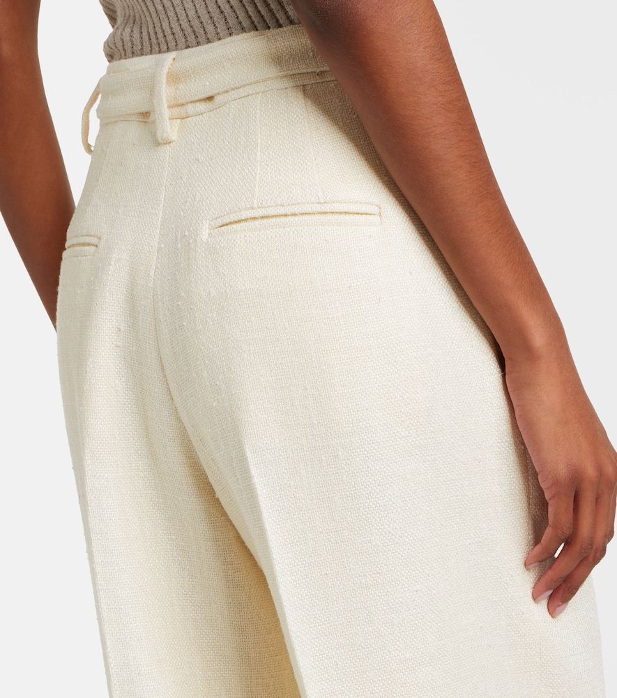 Pantalon ample Norman en soie et laine à ceinture - Gabriela Hearst - Modalova
