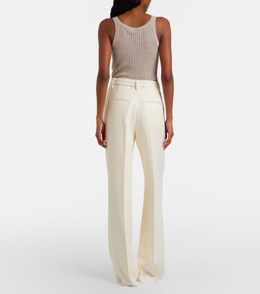 Pantalon ample Norman en soie et laine à ceinture - Gabriela Hearst - Modalova