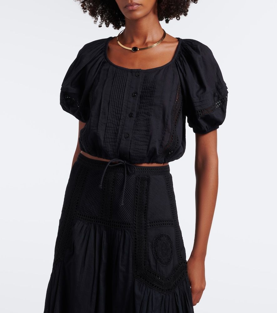 Top court Clara en coton à broderies - Ulla Johnson - Modalova