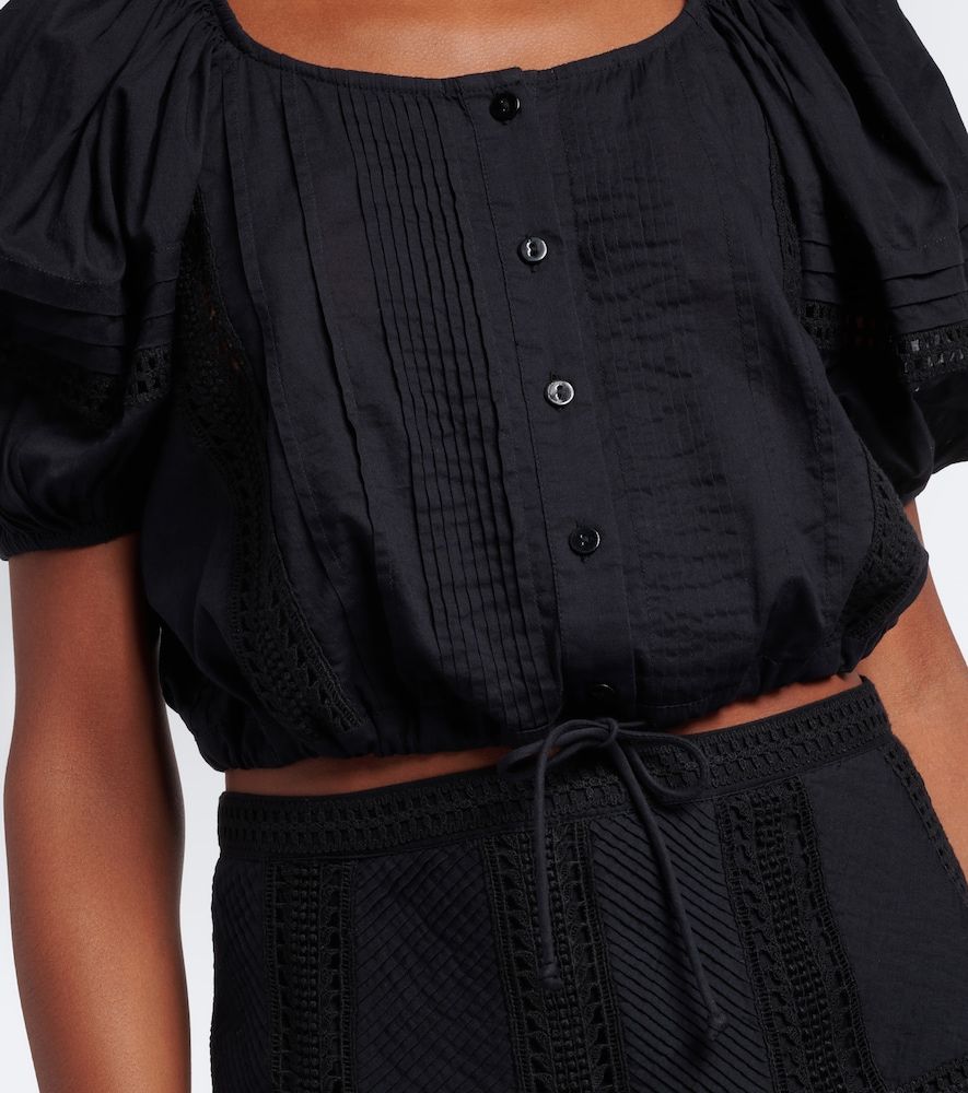 Top court Clara en coton à broderies - Ulla Johnson - Modalova