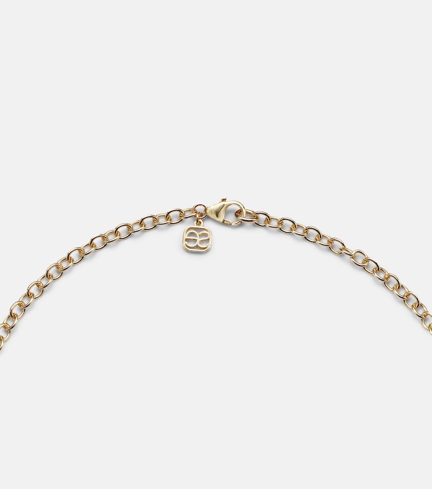 Collier Puffy Icon Heart en or 14 ct et diamants - Sydney Evan - Modalova