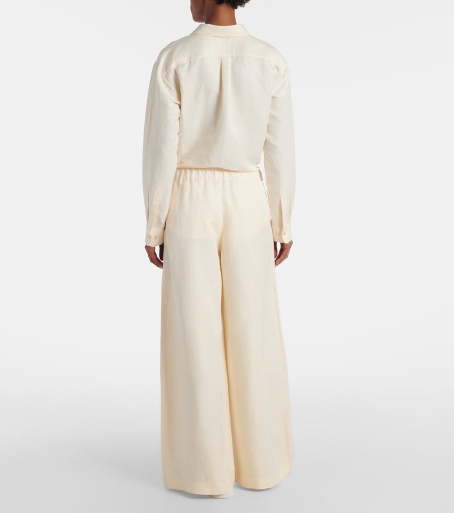 Pantalon ample Gelos en lin et soie - Gabriela Hearst - Modalova