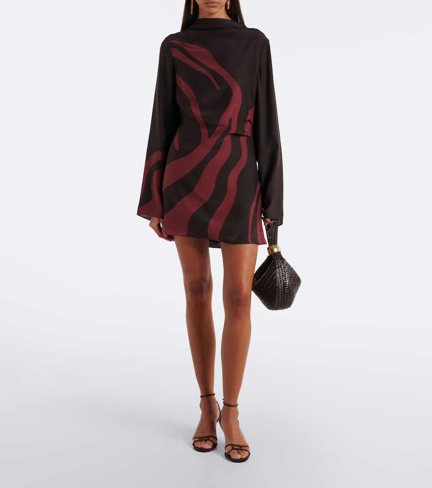 Robe en satin de soie à imprimé - SIR - Modalova