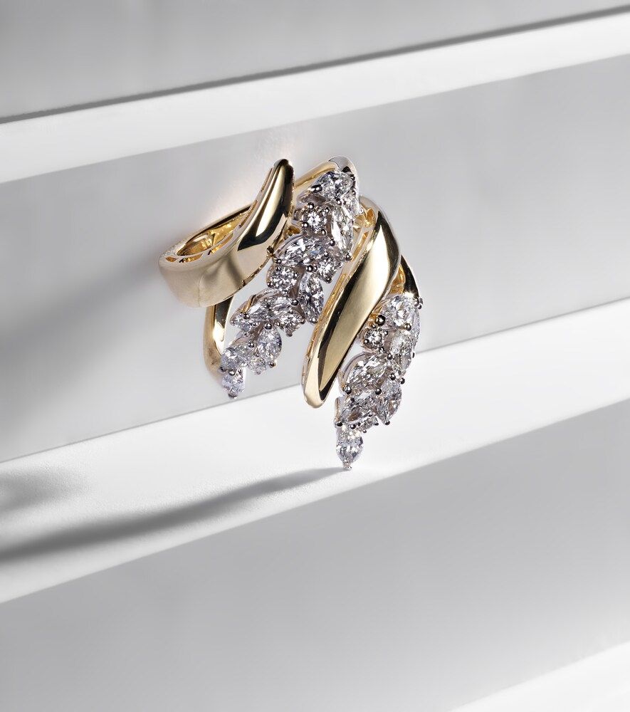 Bague Golden Strada en or jaune et blanc 18 ct et diamants - Yeprem - Modalova