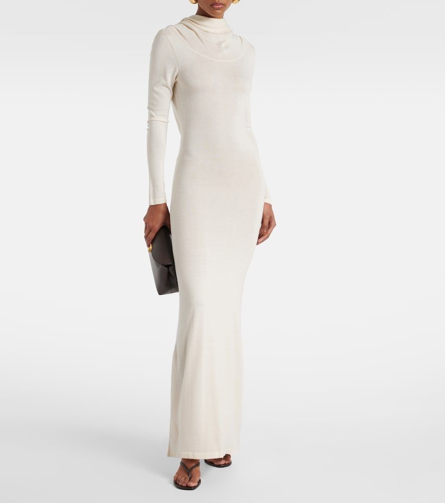 Robe longue Viva en soie et cachemire - Aya Muse - Modalova