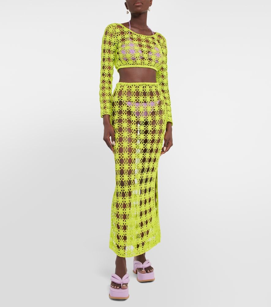 Top raccourci Bella en crochet de coton - Anna Kosturova - Modalova
