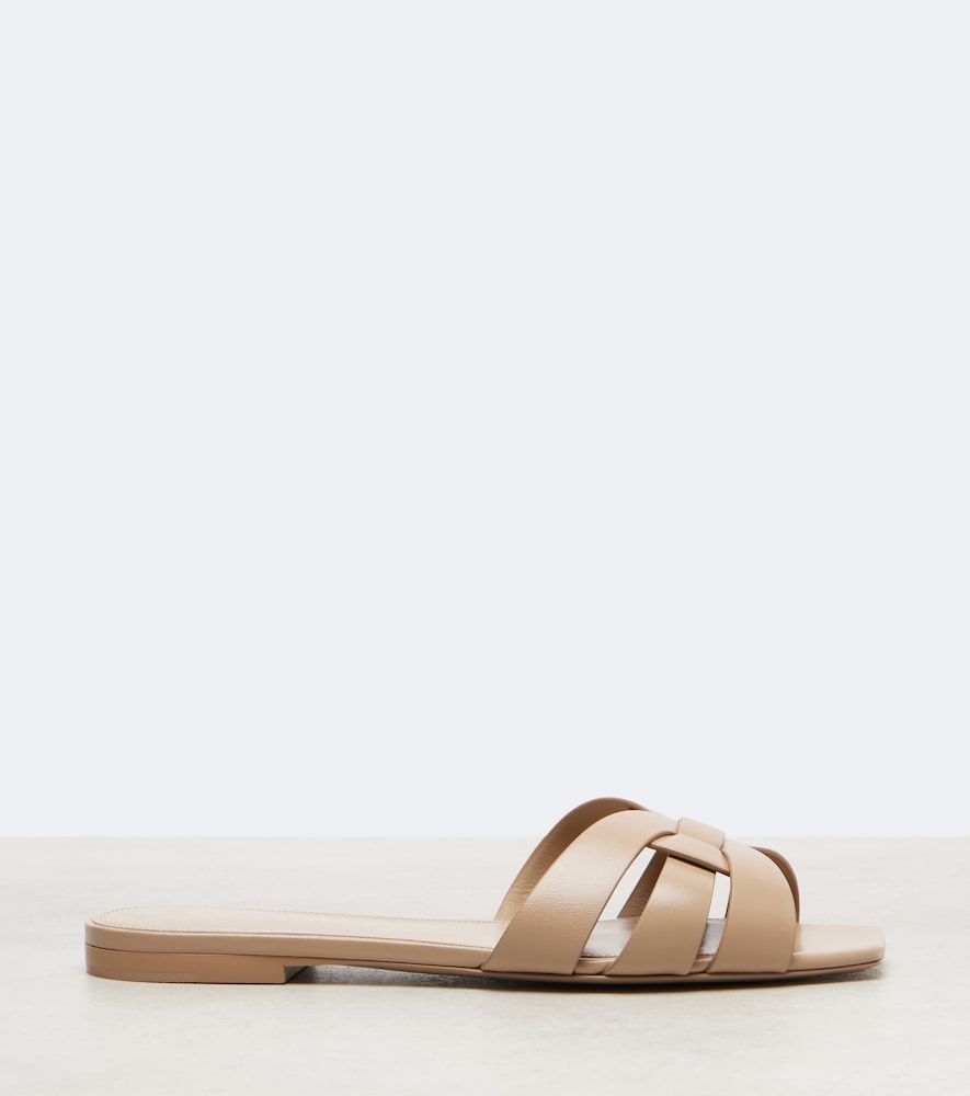 Mules Tribute Nu Pieds 05 en cuir - Saint Laurent - Modalova