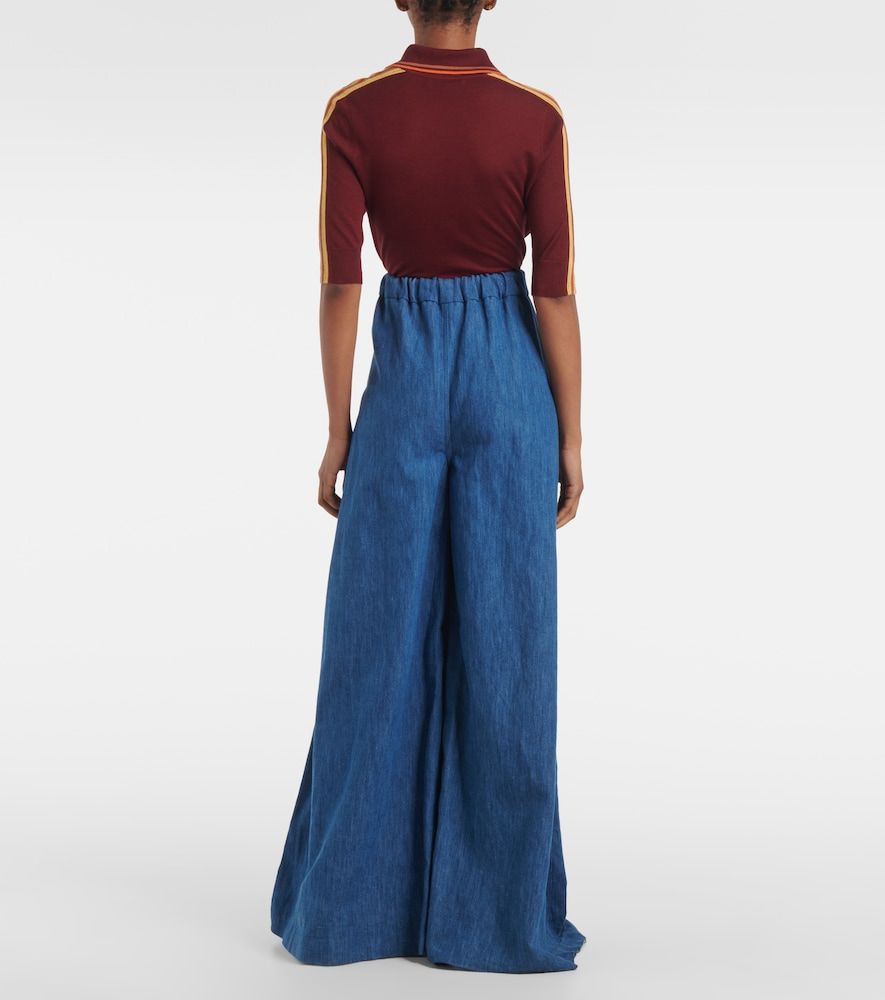 Pantalon ample Gelos à taille haute en coton et lin - Gabriela Hearst - Modalova