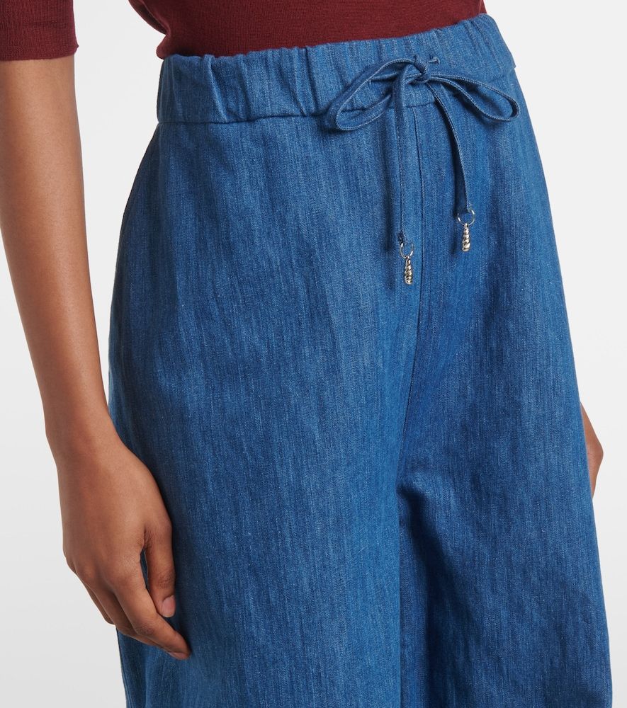 Pantalon ample Gelos à taille haute en coton et lin - Gabriela Hearst - Modalova