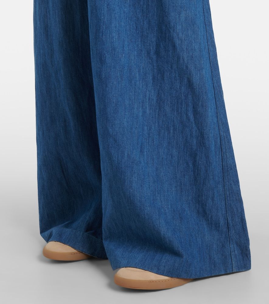 Pantalon ample Gelos à taille haute en coton et lin - Gabriela Hearst - Modalova