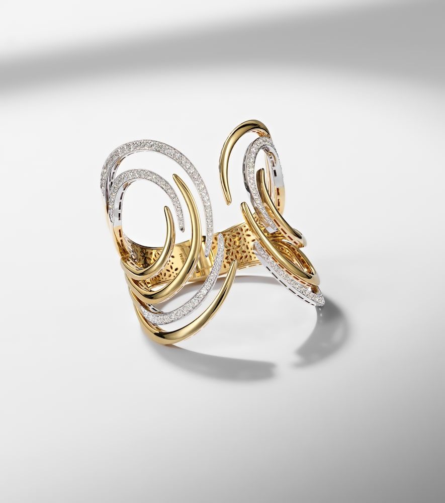 Bracelet Golden Strada en or jaune et or blanc 18 ct et diamants - Yeprem - Modalova