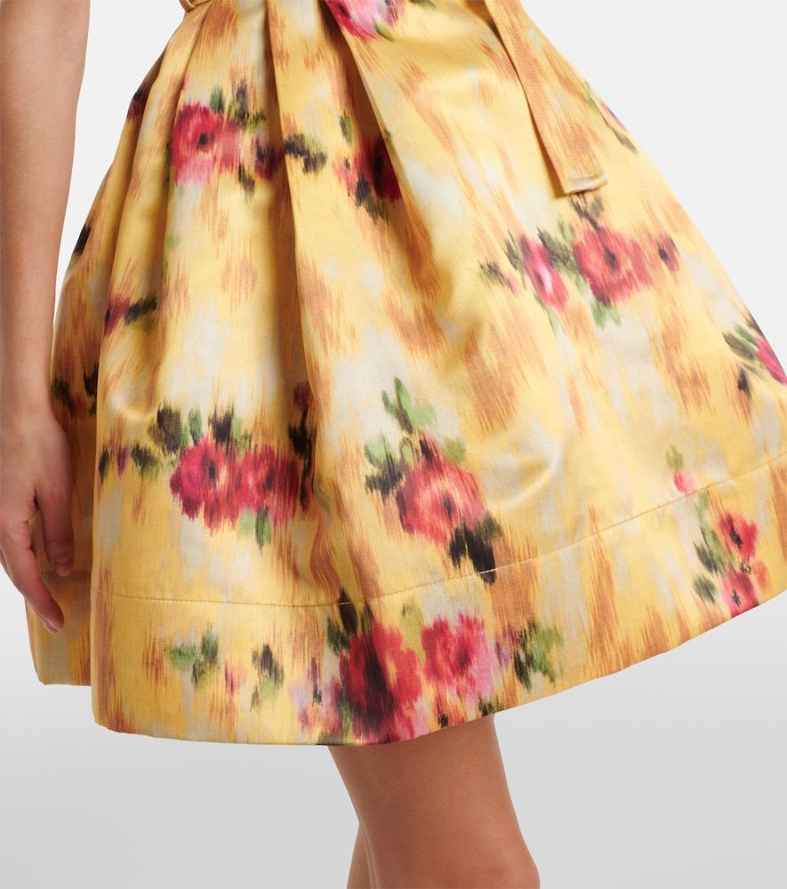 Robe plissée en satin imprimé - Ganni - Modalova