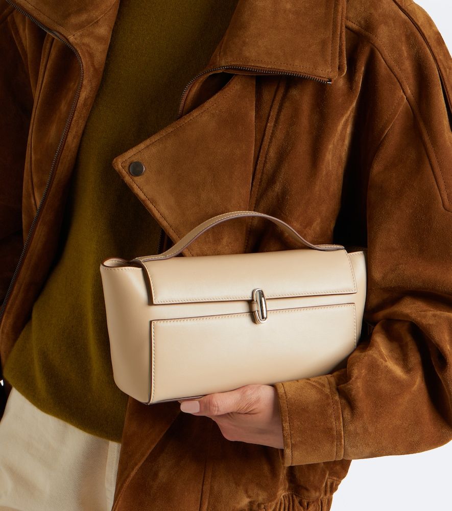 Sac Symmetry Trapeze Small en cuir - Savette - Modalova