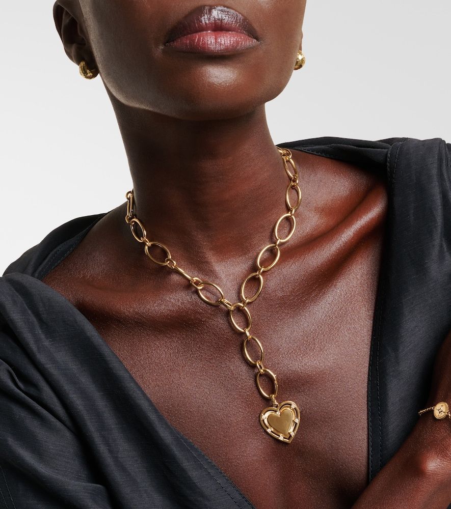 Collier Love Heart Token en or 18 ct et diamants - FoundRae - Modalova