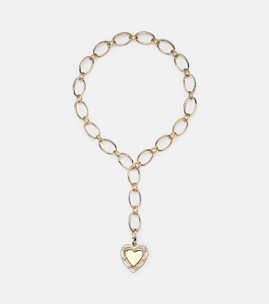 Collier Love Heart Token en or 18 ct et diamants - FoundRae - Modalova