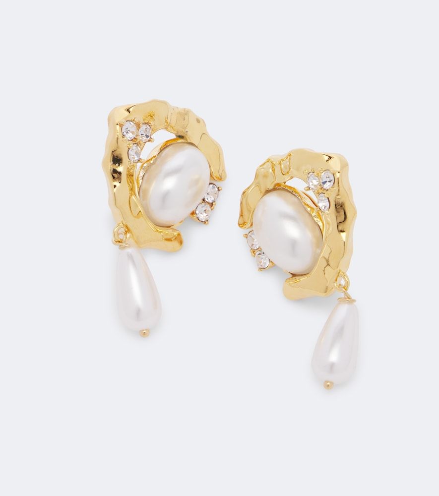Boucles d'oreilles en perles fantaisie - Oscar de la Renta - Modalova