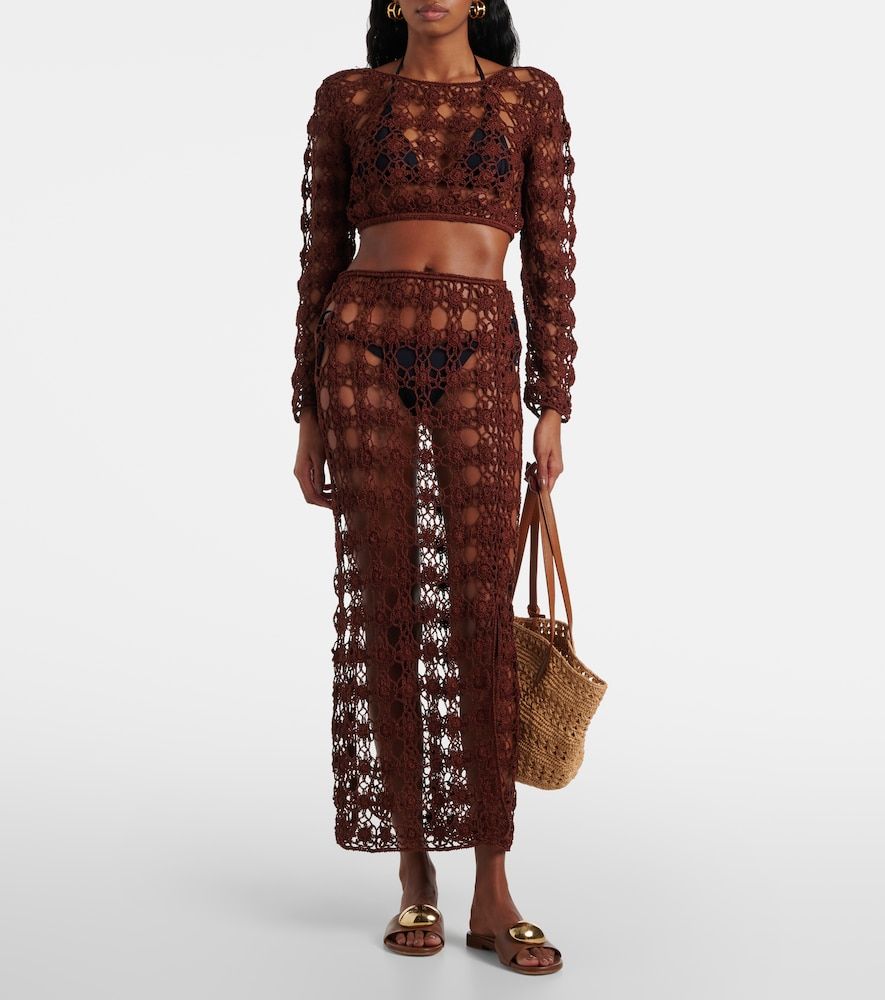 Jupe longue Bella en crochet de coton - Anna Kosturova - Modalova
