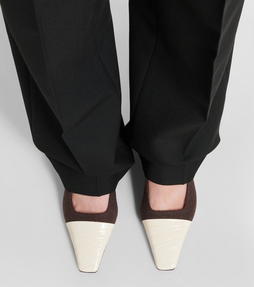 Escarpins slingback en toile et cuir - Tod's - Modalova