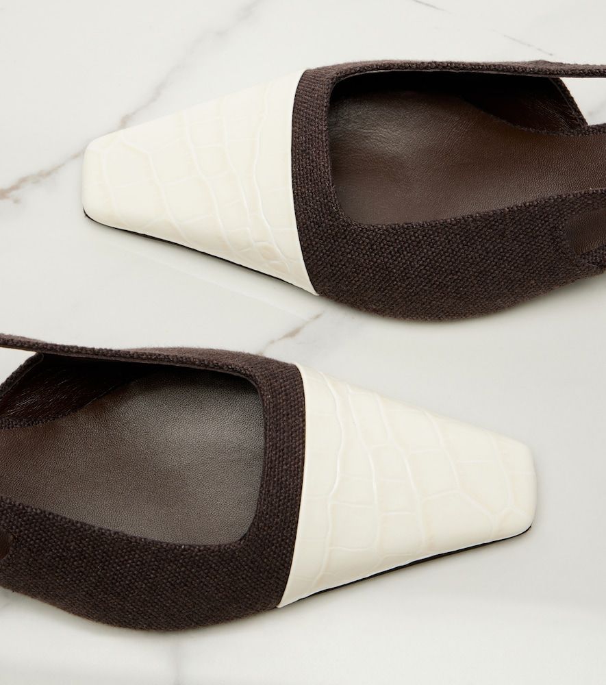 Escarpins slingback en toile et cuir - Tod's - Modalova