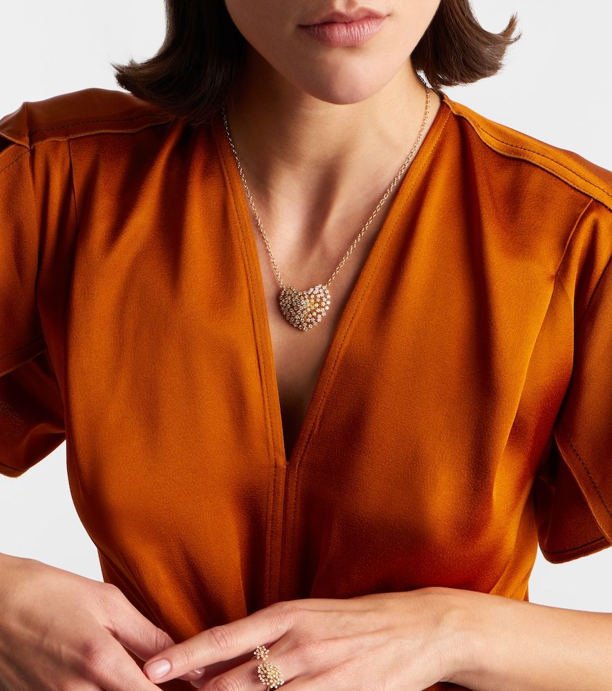 Collier Heart Large en or 14 ct et diamants - Sydney Evan - Modalova