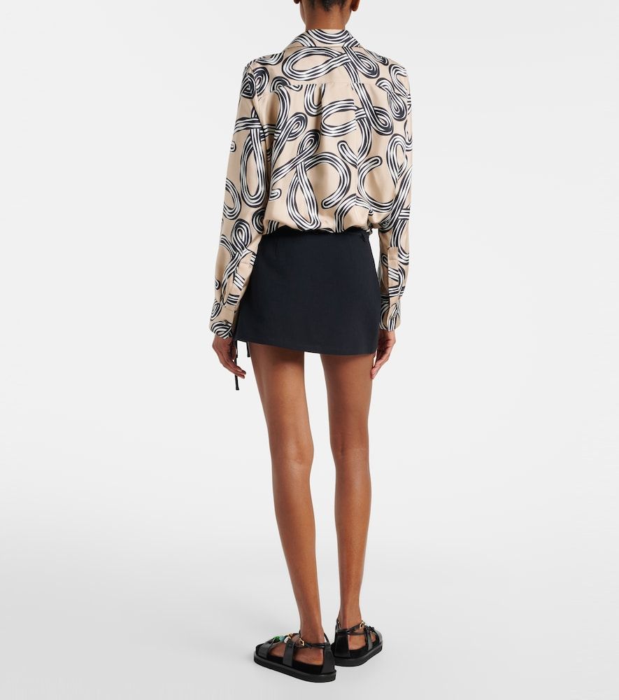 Jupe-short Paula's Ibiza en coton et soie - Loewe - Modalova