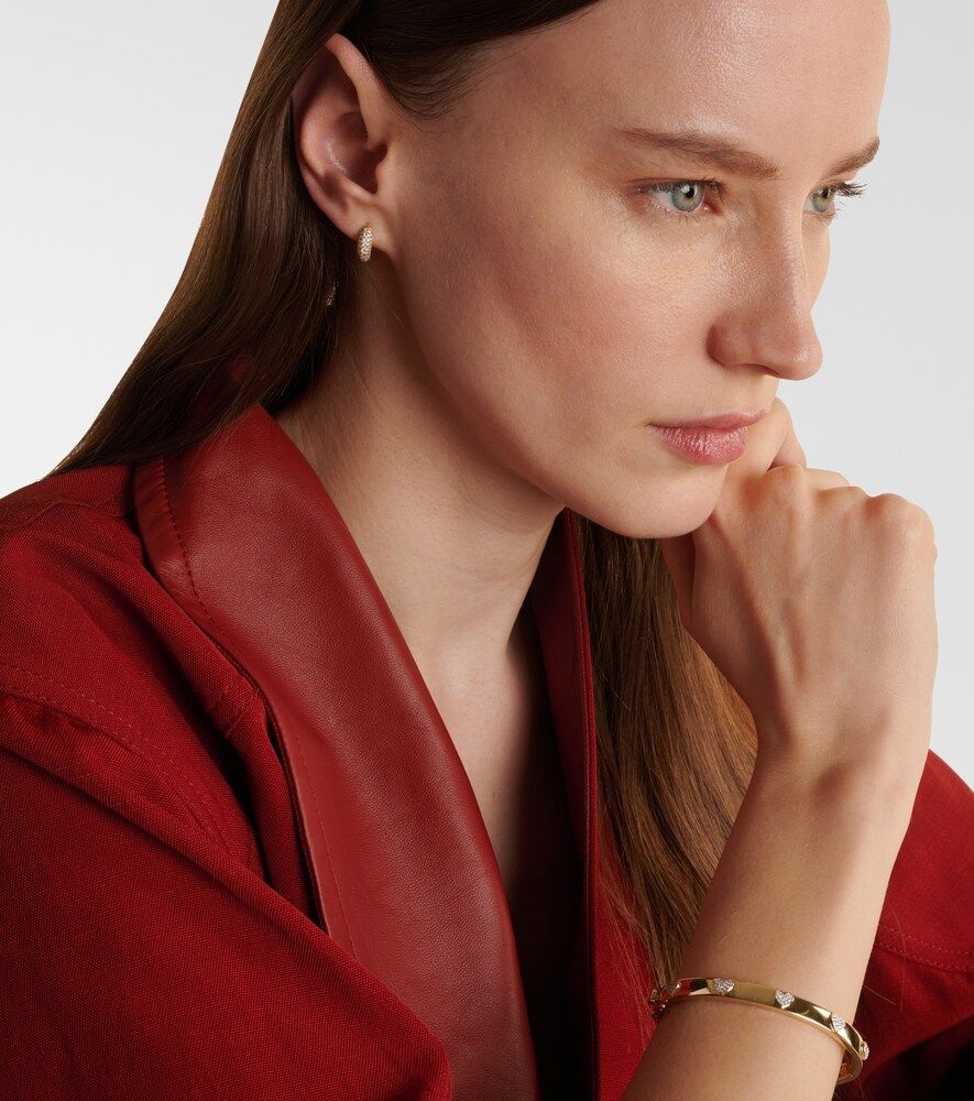 Boucles d'oreilles Puffy en or 14 ct et diamants - Sydney Evan - Modalova