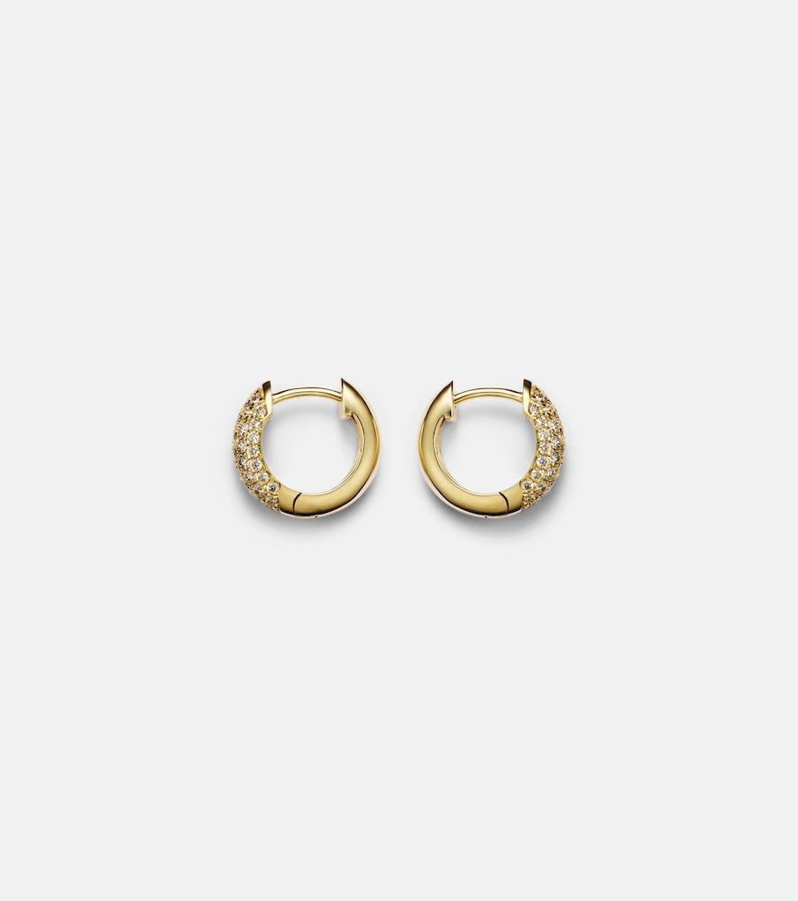 Boucles d'oreilles Puffy en or 14 ct et diamants - Sydney Evan - Modalova