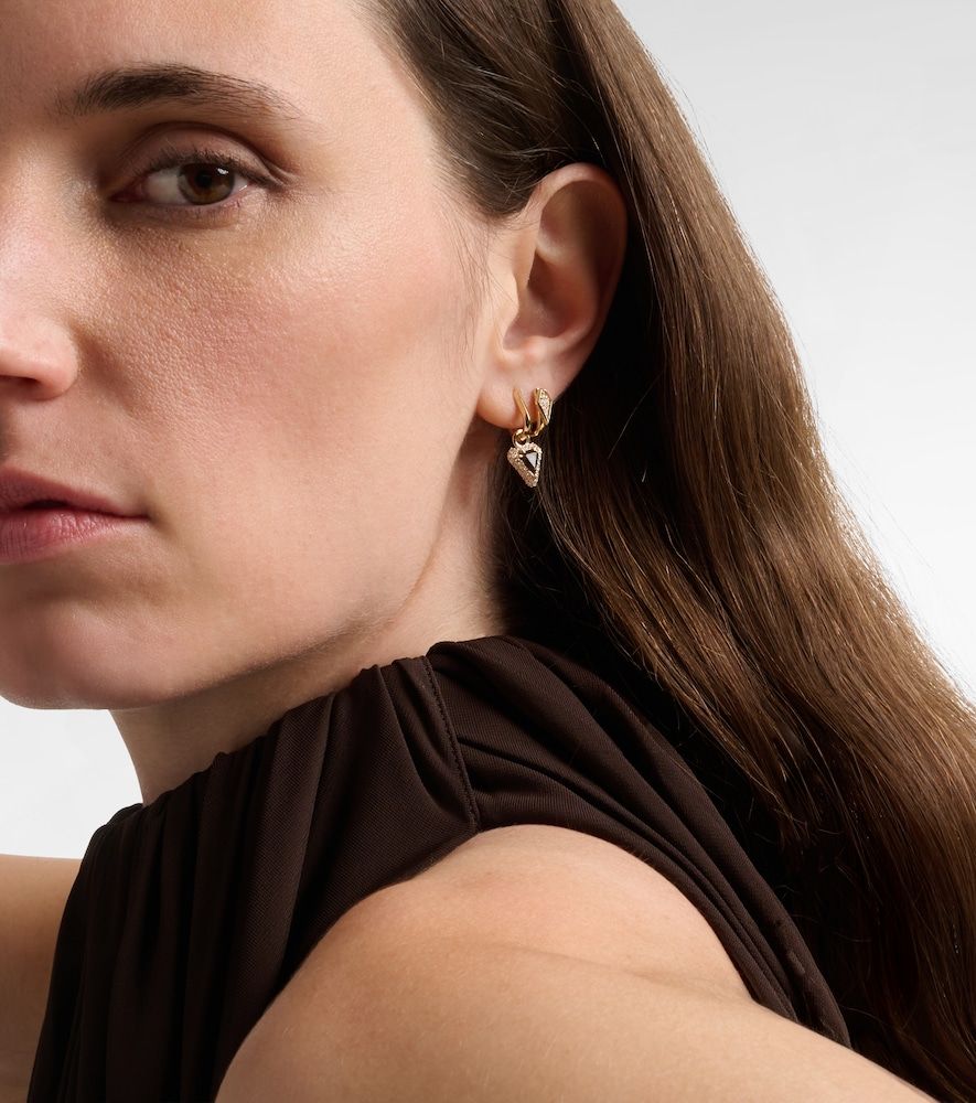 Boucles d’oreilles Power en or 14 ct, diamants et grenat - Stone and Strand - Modalova