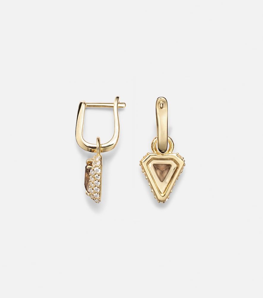 Boucles d’oreilles Power en or 14 ct, diamants et grenat - Stone and Strand - Modalova