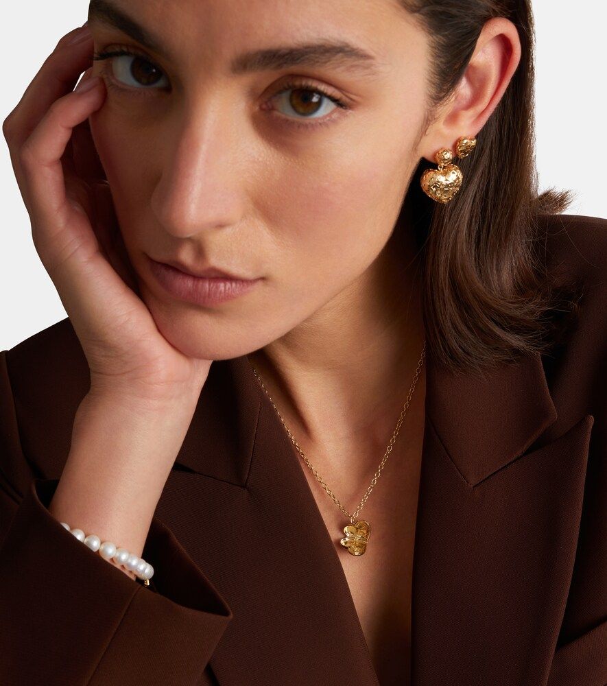 Collier Wallpaper Heart en or 14 ct et diamants - Sydney Evan - Modalova