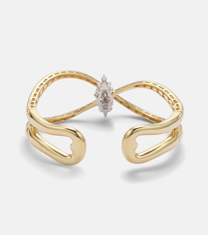 Bracelet Golden Strada en or blanc et jaune 18 ct et diamants - Yeprem - Modalova