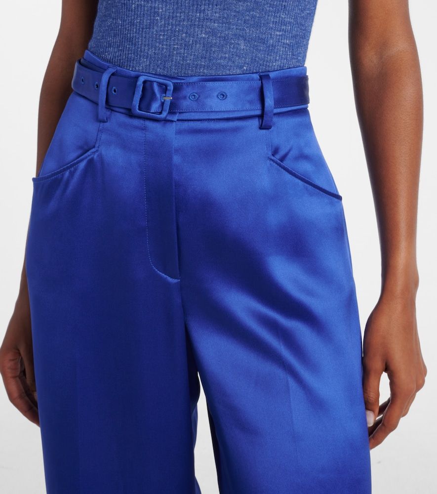 Pantalon ample Norman en tweed de soie - Gabriela Hearst - Modalova