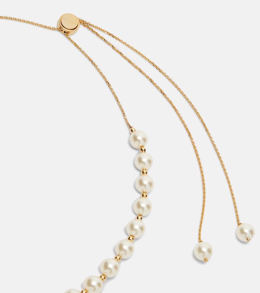 Collier Interlocking G à perles fantaisies - Gucci - Modalova