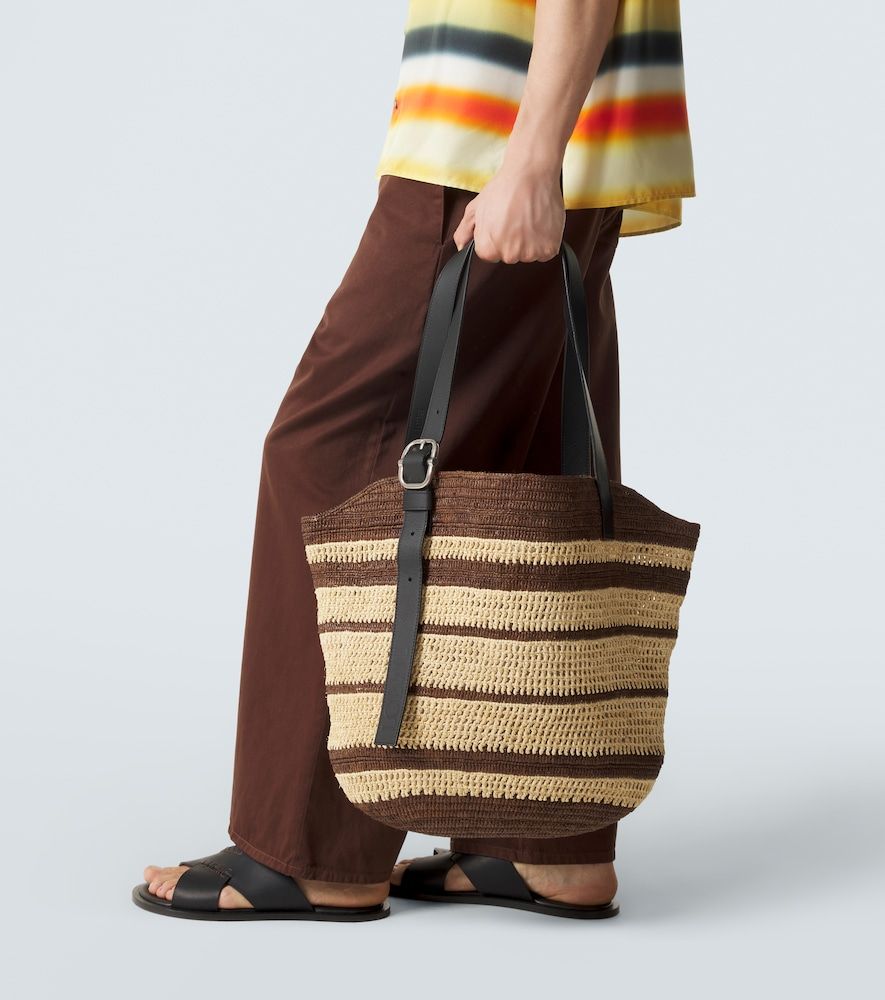 Sac seau Paula's Ibiza Loop en raphia - Loewe - Modalova