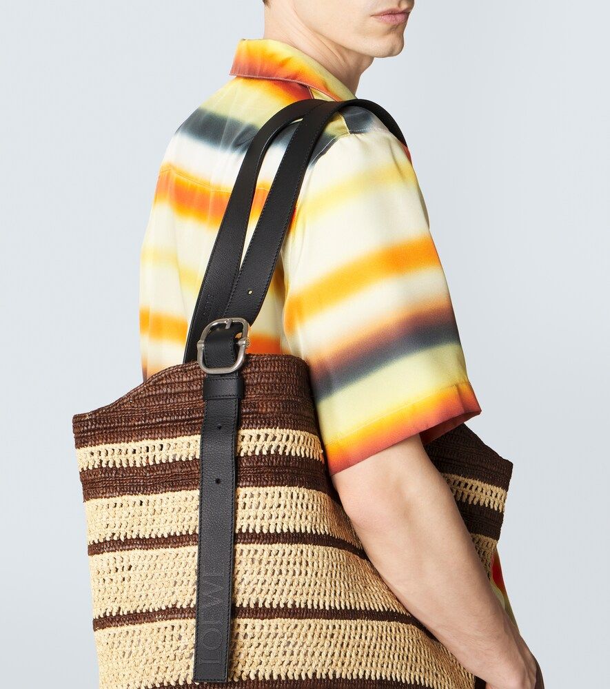 Sac seau Paula's Ibiza Loop en raphia - Loewe - Modalova