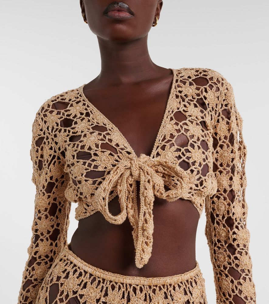 Top raccourci Bella Ballerina en crochet de coton - Anna Kosturova - Modalova