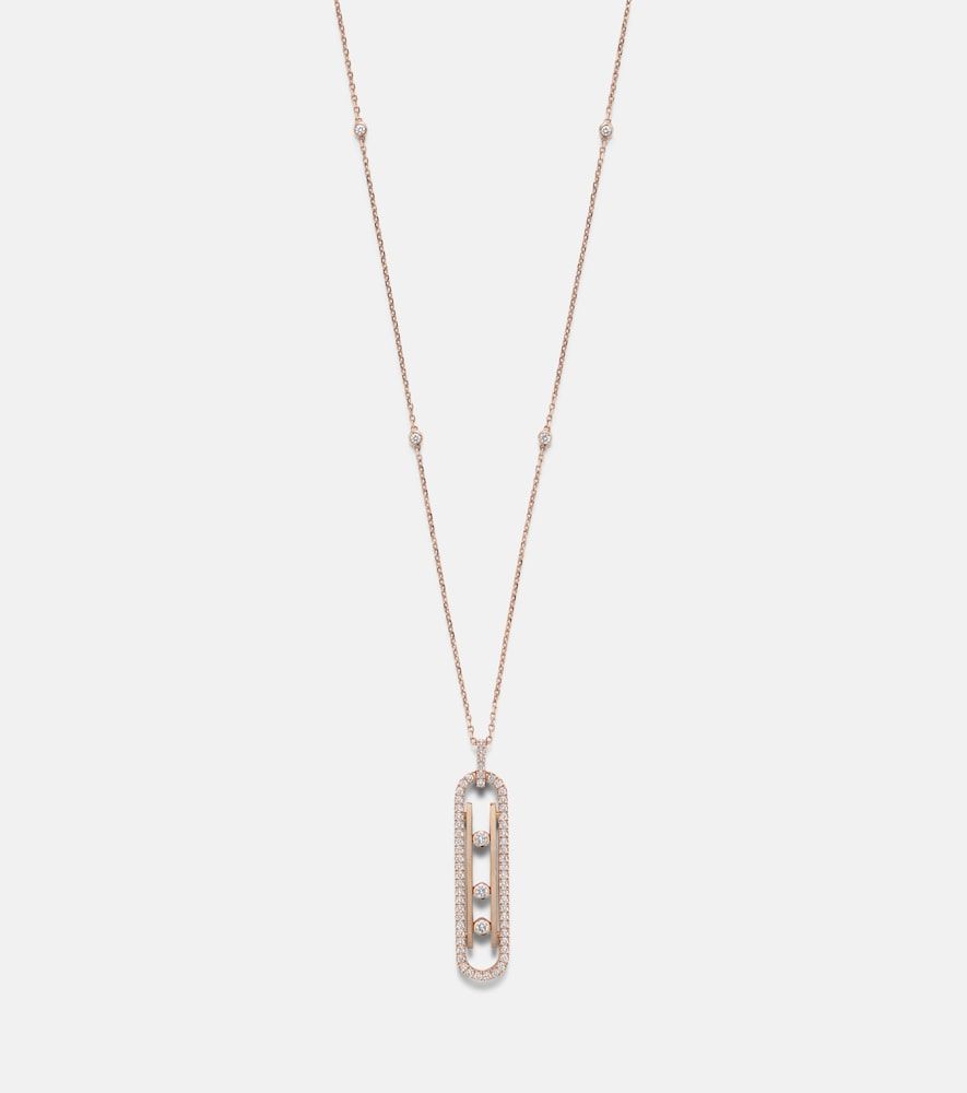 Collier Move 10th en or rose 18 ct et diamants - Messika - Modalova