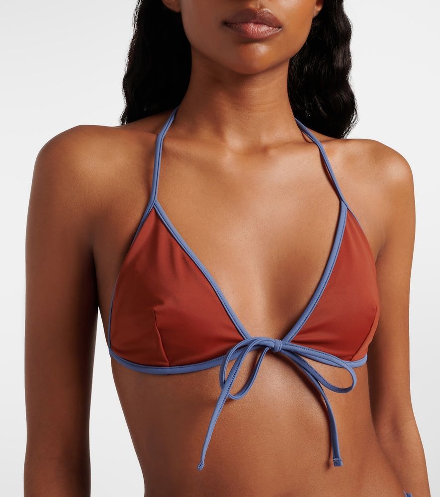 Haut de bikini triangle à logo - Prada - Modalova